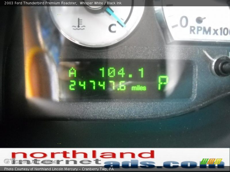 Whisper White / Black Ink 2003 Ford Thunderbird Premium Roadster