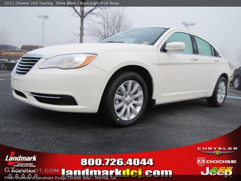 Stone White / Black/Light Frost Beige 2011 Chrysler 200 Touring