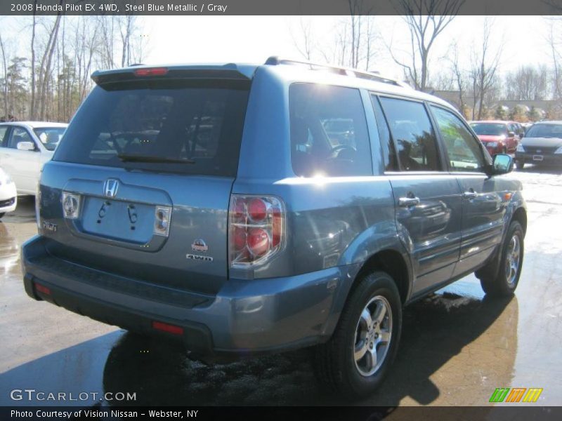 Steel Blue Metallic / Gray 2008 Honda Pilot EX 4WD