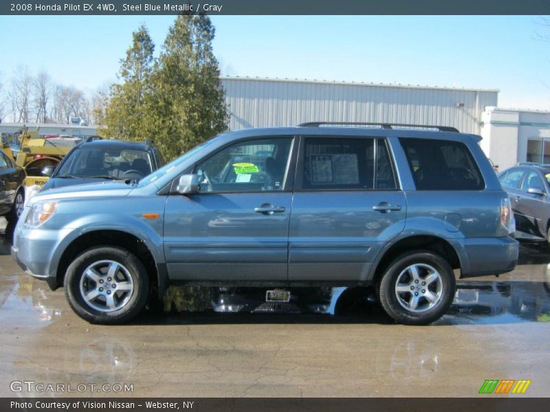 Steel Blue Metallic / Gray 2008 Honda Pilot EX 4WD