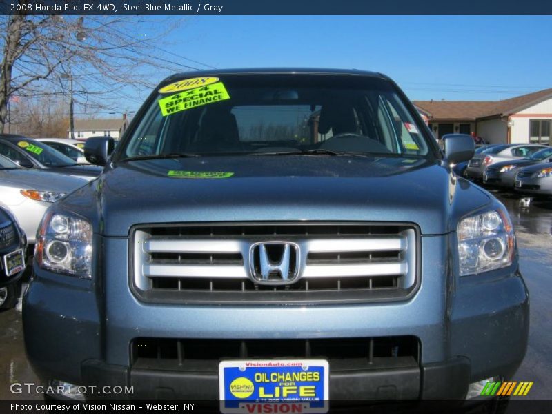 Steel Blue Metallic / Gray 2008 Honda Pilot EX 4WD