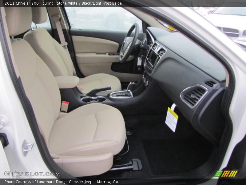 Stone White / Black/Light Frost Beige 2011 Chrysler 200 Touring