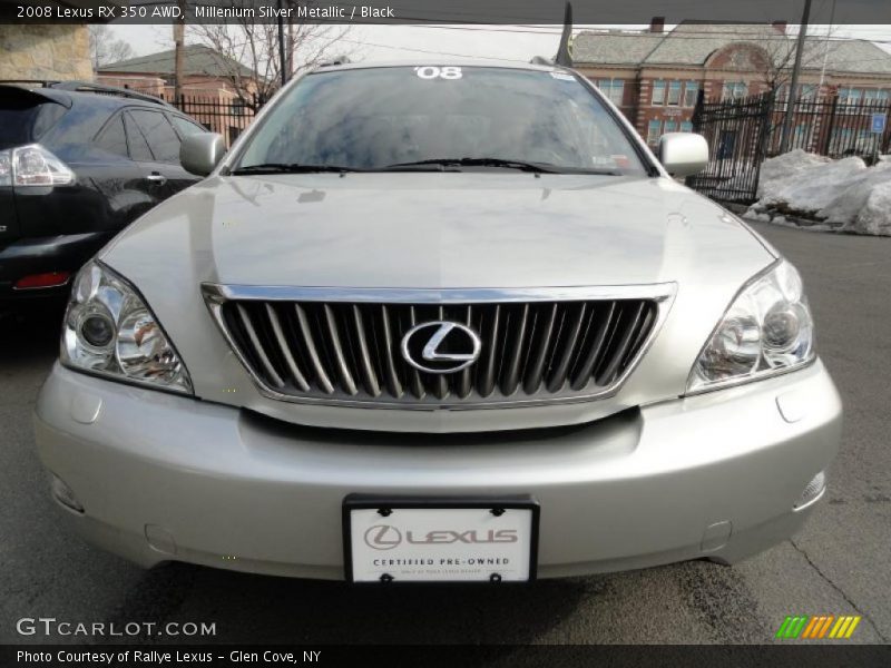 Millenium Silver Metallic / Black 2008 Lexus RX 350 AWD