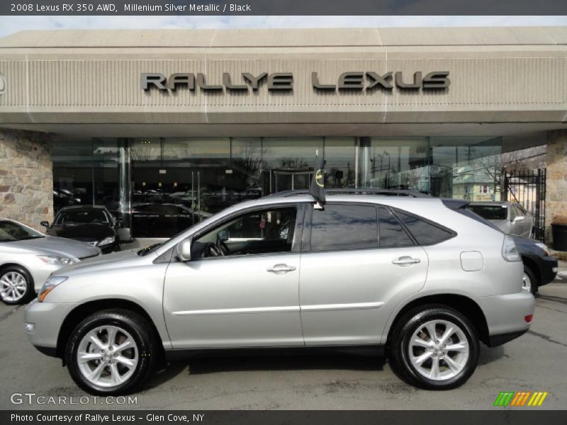 Millenium Silver Metallic / Black 2008 Lexus RX 350 AWD