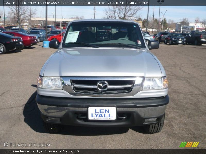 Platinum Frost Metallic / Medium Graphite 2001 Mazda B-Series Truck B4000 SE Cab Plus 4x4