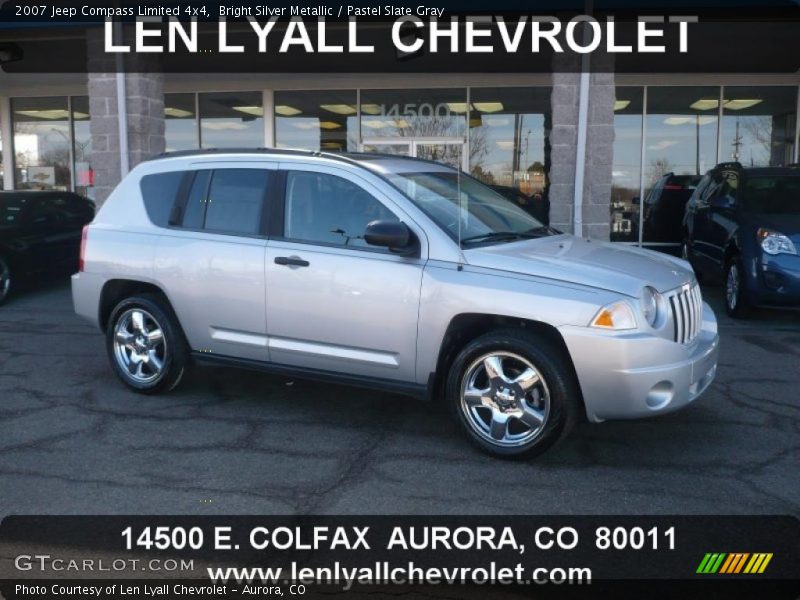 Bright Silver Metallic / Pastel Slate Gray 2007 Jeep Compass Limited 4x4