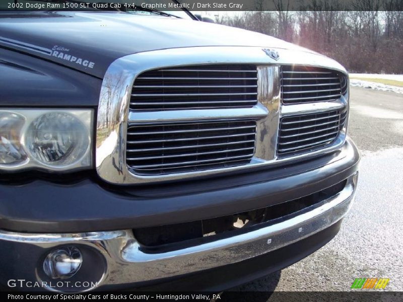 Graphite Metallic / Dark Slate Gray 2002 Dodge Ram 1500 SLT Quad Cab 4x4