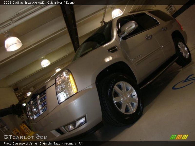 Quicksilver / Ebony 2008 Cadillac Escalade AWD