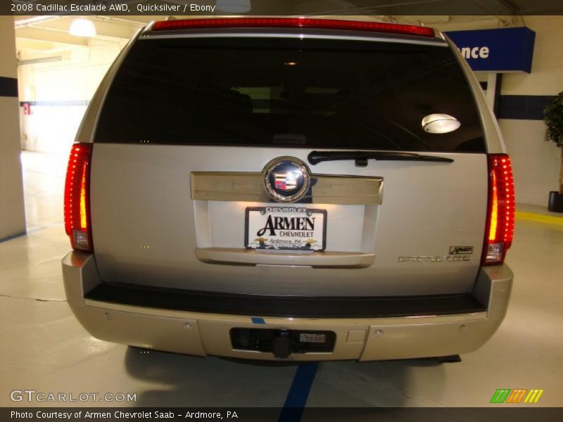 Quicksilver / Ebony 2008 Cadillac Escalade AWD