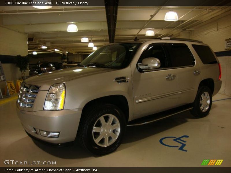 Quicksilver / Ebony 2008 Cadillac Escalade AWD