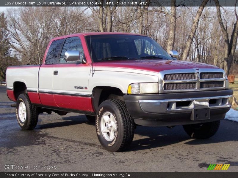 Metallic Red / Mist Gray 1997 Dodge Ram 1500 Laramie SLT Extended Cab 4x4