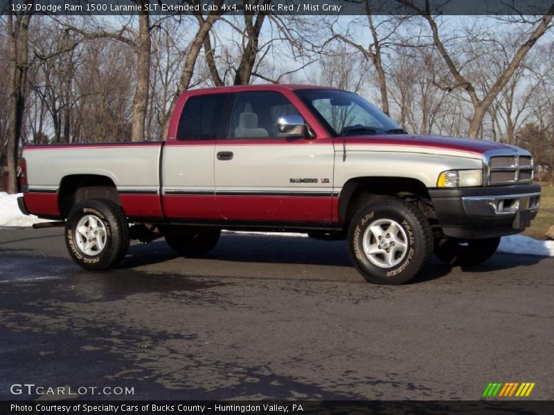 Metallic Red / Mist Gray 1997 Dodge Ram 1500 Laramie SLT Extended Cab 4x4