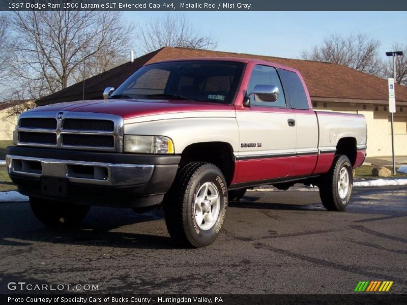 Metallic Red / Mist Gray 1997 Dodge Ram 1500 Laramie SLT Extended Cab 4x4