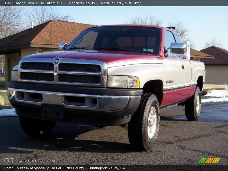 Metallic Red / Mist Gray 1997 Dodge Ram 1500 Laramie SLT Extended Cab 4x4