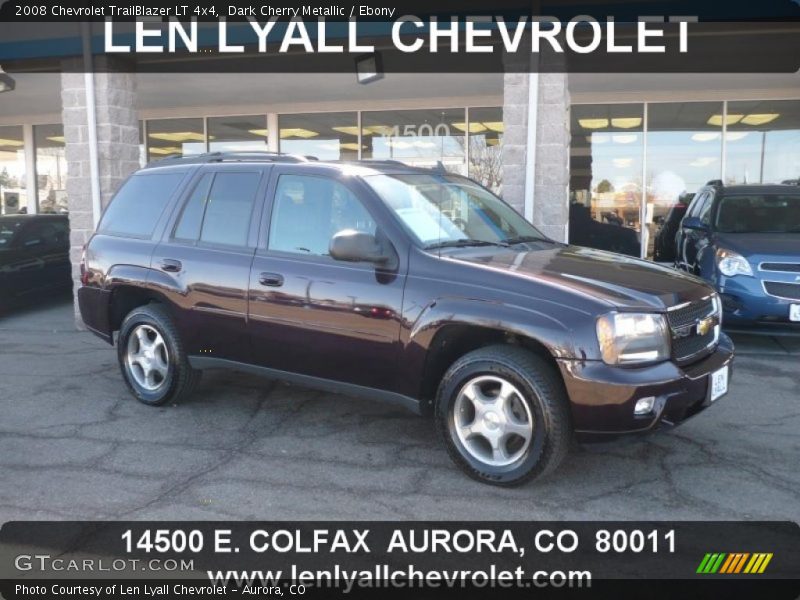 Dark Cherry Metallic / Ebony 2008 Chevrolet TrailBlazer LT 4x4