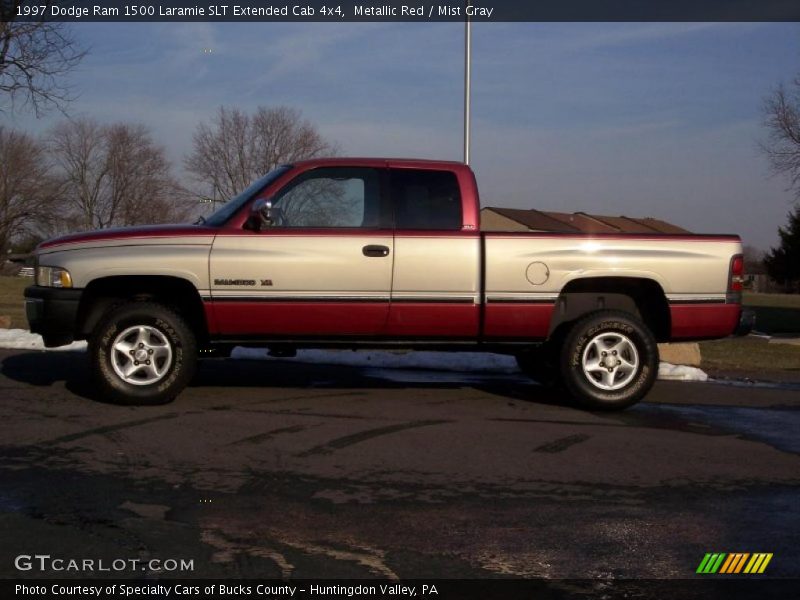 Metallic Red / Mist Gray 1997 Dodge Ram 1500 Laramie SLT Extended Cab 4x4