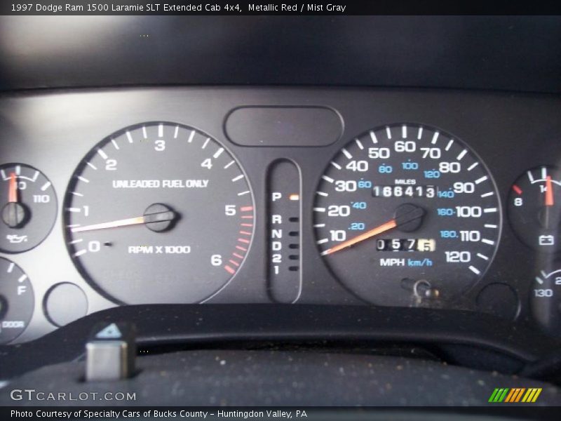 Metallic Red / Mist Gray 1997 Dodge Ram 1500 Laramie SLT Extended Cab 4x4