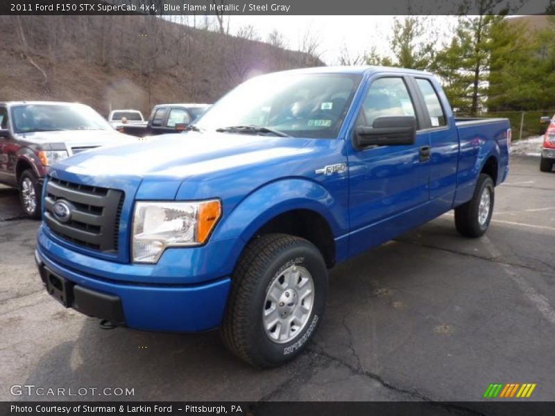 Blue Flame Metallic / Steel Gray 2011 Ford F150 STX SuperCab 4x4