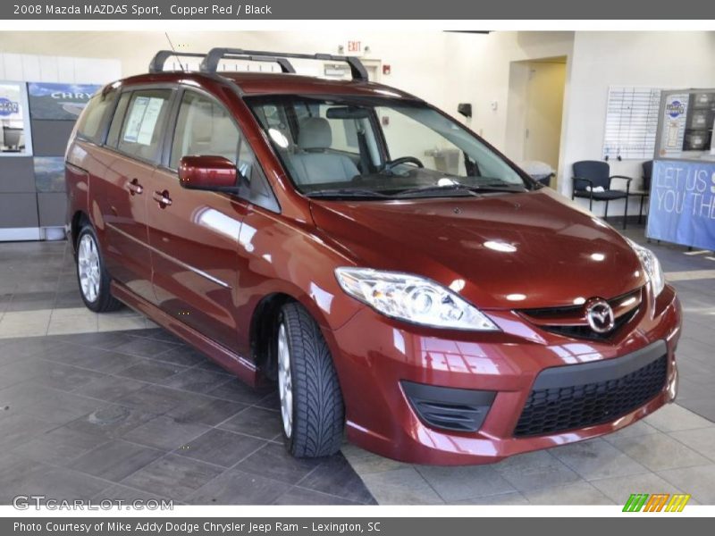 Copper Red / Black 2008 Mazda MAZDA5 Sport