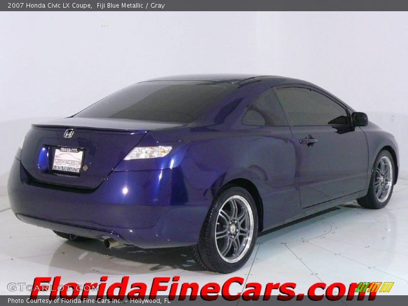 Fiji Blue Metallic / Gray 2007 Honda Civic LX Coupe