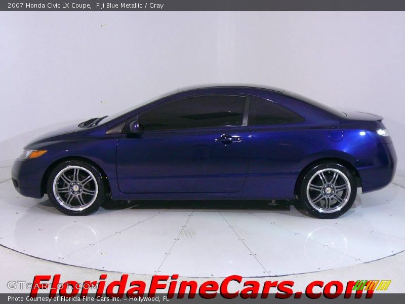 Fiji Blue Metallic / Gray 2007 Honda Civic LX Coupe