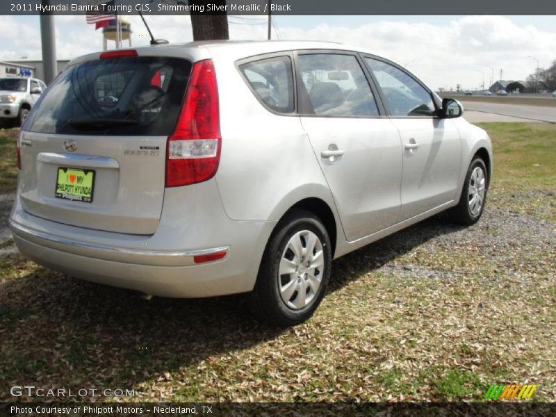 Shimmering Silver Metallic / Black 2011 Hyundai Elantra Touring GLS