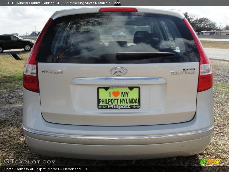 Shimmering Silver Metallic / Black 2011 Hyundai Elantra Touring GLS