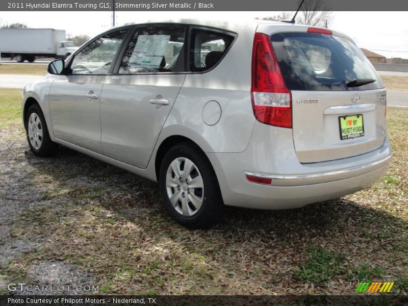 Shimmering Silver Metallic / Black 2011 Hyundai Elantra Touring GLS