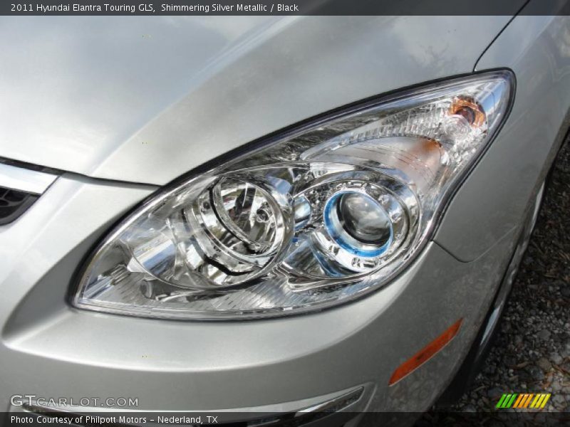 Shimmering Silver Metallic / Black 2011 Hyundai Elantra Touring GLS