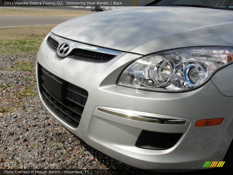 Shimmering Silver Metallic / Black 2011 Hyundai Elantra Touring GLS