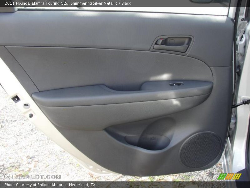 Shimmering Silver Metallic / Black 2011 Hyundai Elantra Touring GLS