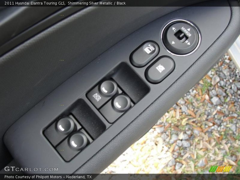 Shimmering Silver Metallic / Black 2011 Hyundai Elantra Touring GLS