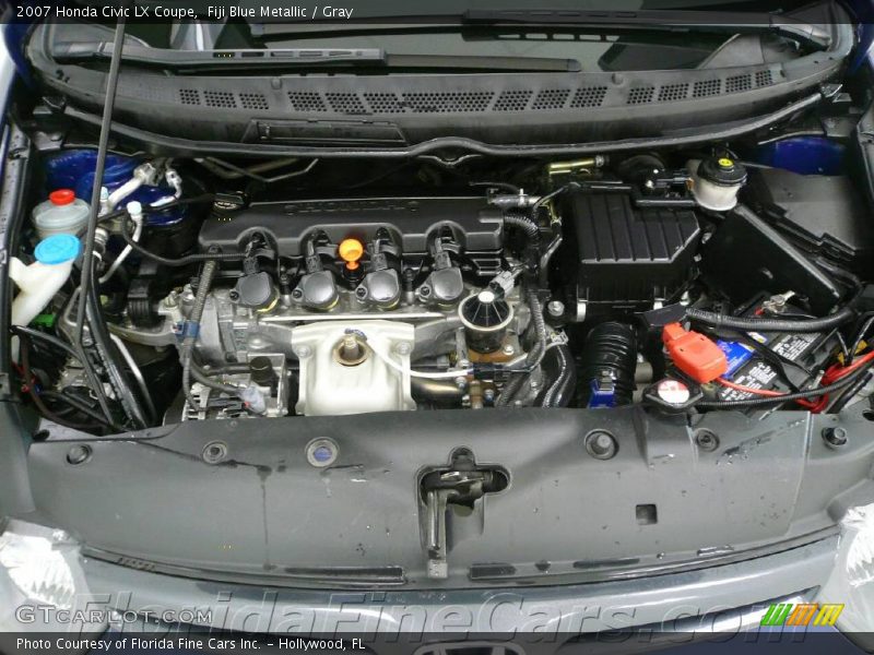 Fiji Blue Metallic / Gray 2007 Honda Civic LX Coupe