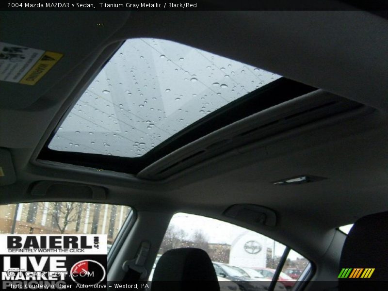 Titanium Gray Metallic / Black/Red 2004 Mazda MAZDA3 s Sedan