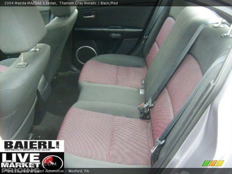 Titanium Gray Metallic / Black/Red 2004 Mazda MAZDA3 s Sedan