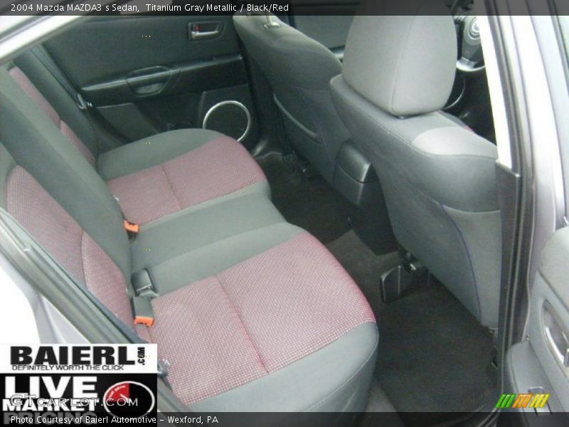 Titanium Gray Metallic / Black/Red 2004 Mazda MAZDA3 s Sedan