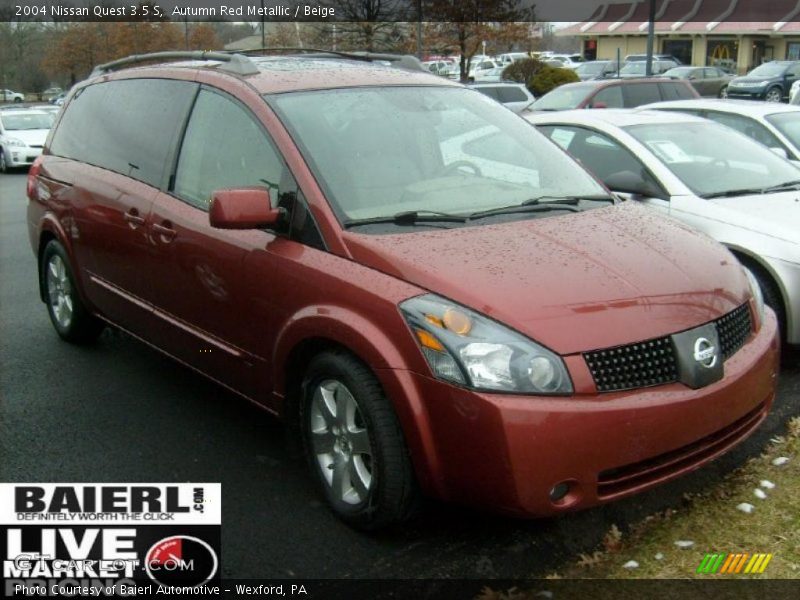 Autumn Red Metallic / Beige 2004 Nissan Quest 3.5 S