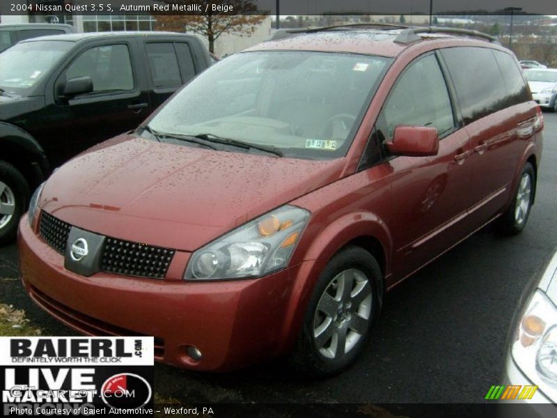 Autumn Red Metallic / Beige 2004 Nissan Quest 3.5 S