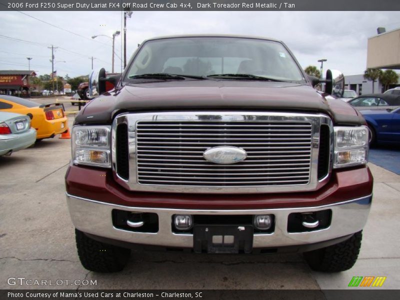 Dark Toreador Red Metallic / Tan 2006 Ford F250 Super Duty Lariat FX4 Off Road Crew Cab 4x4