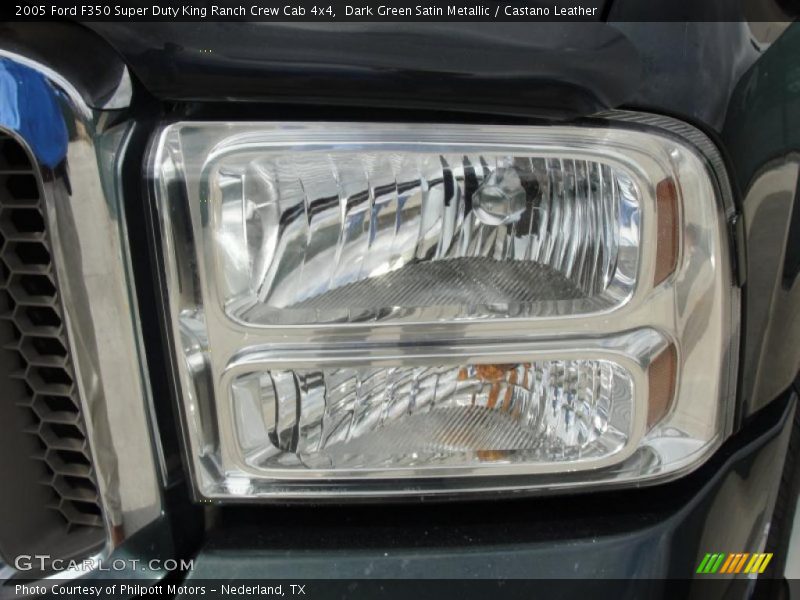 Dark Green Satin Metallic / Castano Leather 2005 Ford F350 Super Duty King Ranch Crew Cab 4x4