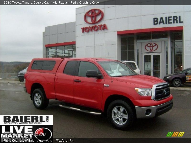 Radiant Red / Graphite Gray 2010 Toyota Tundra Double Cab 4x4