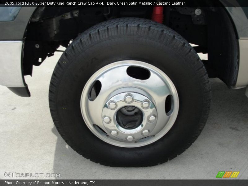 Dark Green Satin Metallic / Castano Leather 2005 Ford F350 Super Duty King Ranch Crew Cab 4x4