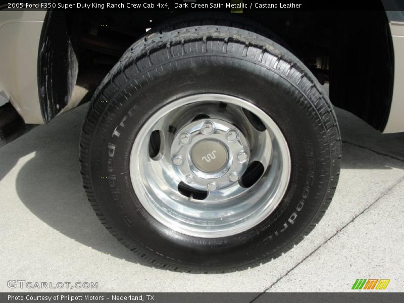 Dark Green Satin Metallic / Castano Leather 2005 Ford F350 Super Duty King Ranch Crew Cab 4x4