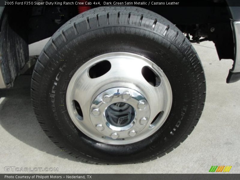 Dark Green Satin Metallic / Castano Leather 2005 Ford F350 Super Duty King Ranch Crew Cab 4x4