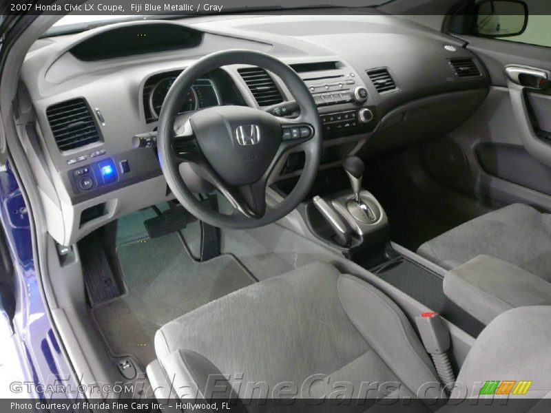 Fiji Blue Metallic / Gray 2007 Honda Civic LX Coupe