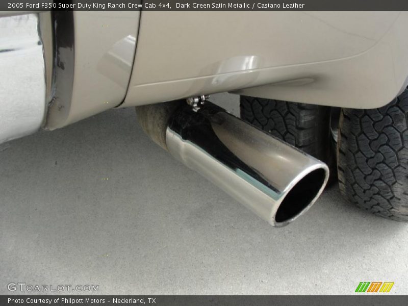 Dark Green Satin Metallic / Castano Leather 2005 Ford F350 Super Duty King Ranch Crew Cab 4x4