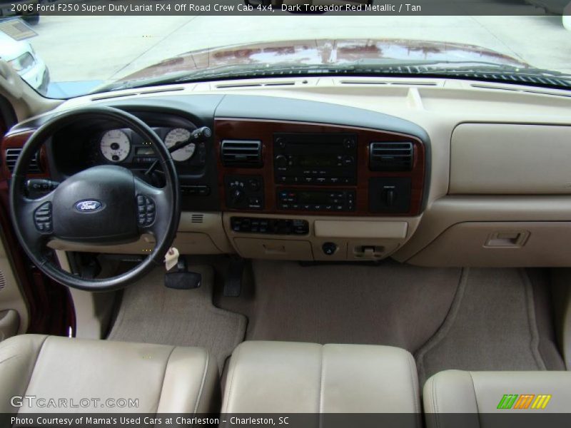 Dark Toreador Red Metallic / Tan 2006 Ford F250 Super Duty Lariat FX4 Off Road Crew Cab 4x4