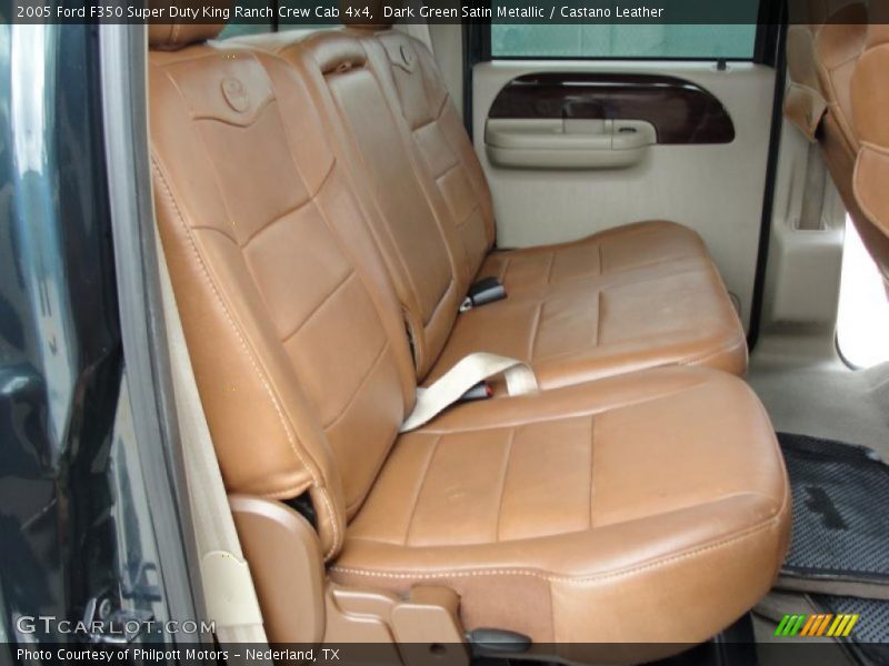 Dark Green Satin Metallic / Castano Leather 2005 Ford F350 Super Duty King Ranch Crew Cab 4x4