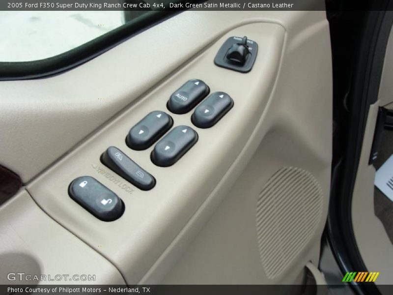 Dark Green Satin Metallic / Castano Leather 2005 Ford F350 Super Duty King Ranch Crew Cab 4x4