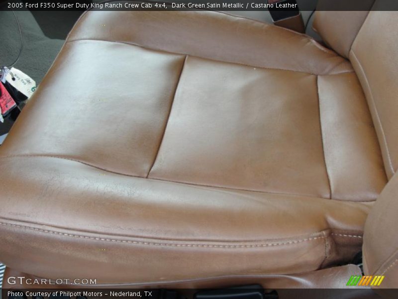 Dark Green Satin Metallic / Castano Leather 2005 Ford F350 Super Duty King Ranch Crew Cab 4x4
